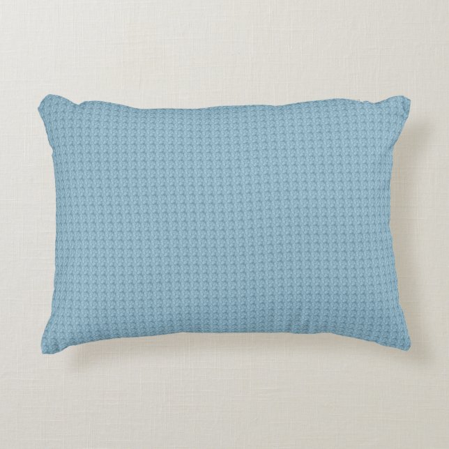 Coussins Décoratifs Accent de nurserie en faux crochet bleu pastel béb (Devant)