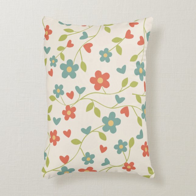 Coussins Décoratifs Accent Pillow with Spring Flowers (Devant(Vertical))