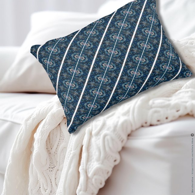 Coussins Décoratifs Accoudoir à rayure bleue par Poet Adiela Akoo (Blue Stripe Accent Pillow by Poet Adiela Akoo. Love it? Get it! Browse my store for more great finds)