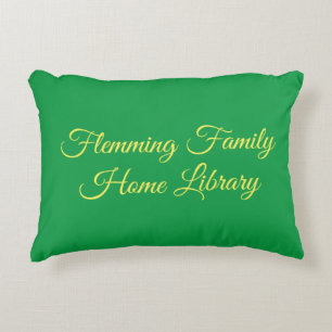 Coussins Décoratifs Accueil bibliothèque coussin, vert kelly, éléga