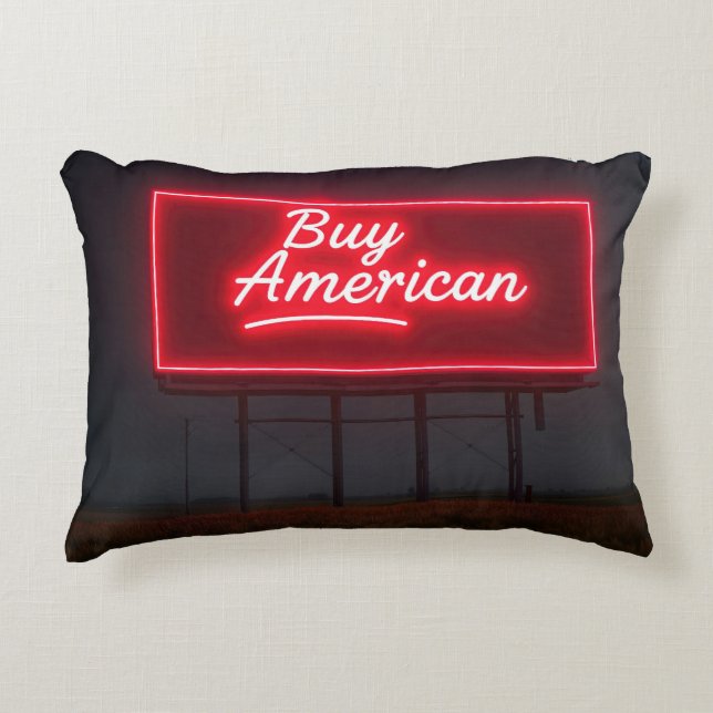 Coussins Décoratifs Acheter American Red Neon Billboard (Devant)