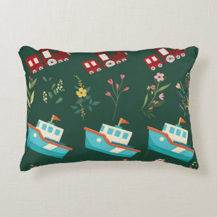 Coussins Décoratifs Adventure Duo enfants bateau et pistes