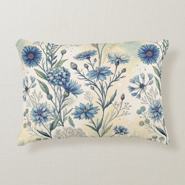 Coussins Décoratifs Aesthetic Blue Wildflowers (Devant)