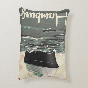 Coussins Décoratifs Affiche du Vintage voyage de Hambourg