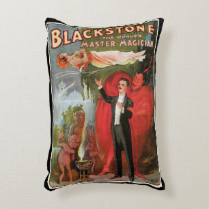 Coussins Décoratifs Affiche Magique Vintage, Grand Magicien Blackstone