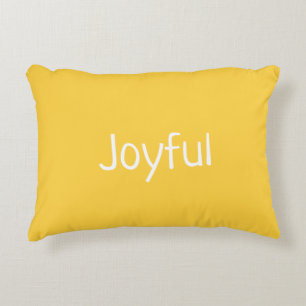 Coussins Décoratifs Affirmation Joyeuse Jaune