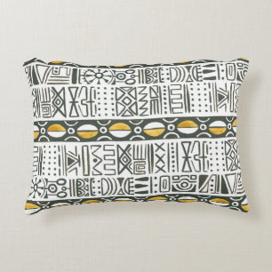Coussins Décoratifs Africain ethnique, aquarelle motif sans couture.