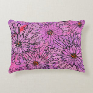 Coussins Décoratifs African Daisy Cape Daisies Fleurs roses Art Floral