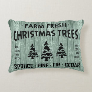 COUSSINS DÉCORATIFS AGRICULTURE NOËL FRAIS ARBRES