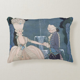 Coussins Décoratifs Aimez sous la fontaine, illustration pour les
