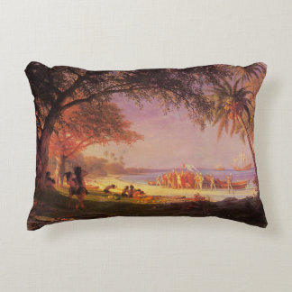 Coussins Décoratifs Alberta Bierstadt, The Landing of Columbus