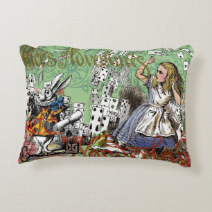Coussins Décoratifs alice cartes d'aventure merveilleux chapeau lapin 