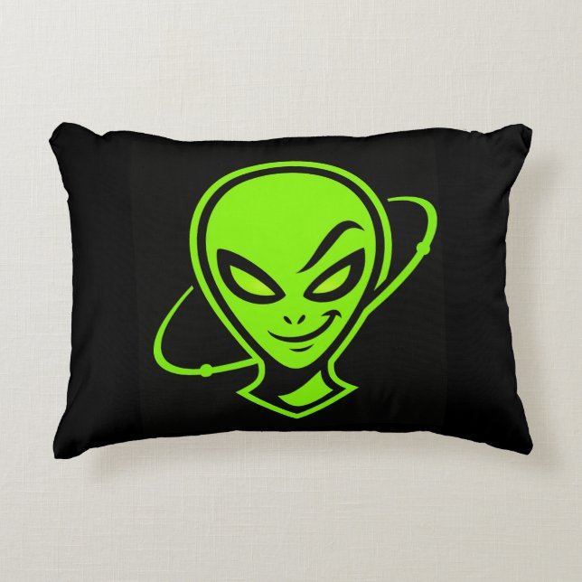 Coussins Décoratifs Alien Vert Bonne Chance  (Devant)