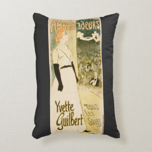 Coussins Décoratifs Ambassadeurs Yvette Guilbert par Theophile Steinle