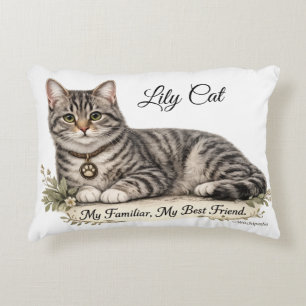 Coussins Décoratifs Ami chat tigré personnalisé de la sorcière familiè