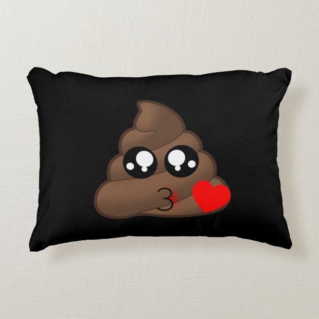 Coussins Décoratifs Amour Emoji de coeur de dunette (Devant)