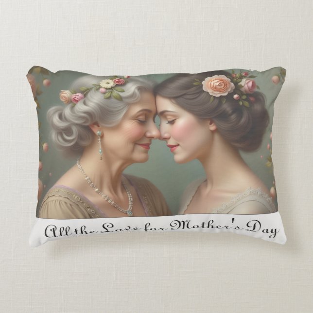 Coussins Décoratifs Amour intemporel entre mère et fille (Devant)