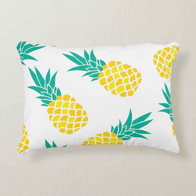 Coussins Décoratifs Ananas Exotiques : Jaune Délice. (Devant)