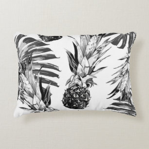 Coussins Décoratifs Ananas, feuilles de jungle tropicale. Belle coutur