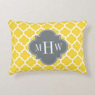 Coussins Décoratifs Ananas Marocain #5 Charbon 3 Monogramme initial