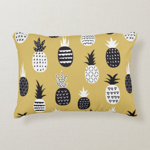 Coussins Décoratifs Ananas noir et blanc sans soudure motif