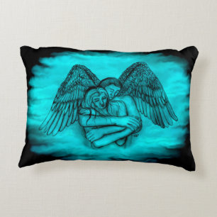 Coussins Décoratifs Angel Eros en amour, design noir et vert