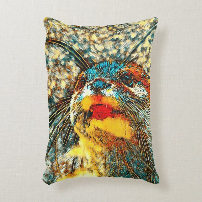 Coussins Décoratifs AnimalArt_Otter_001 (Devant(Vertical))