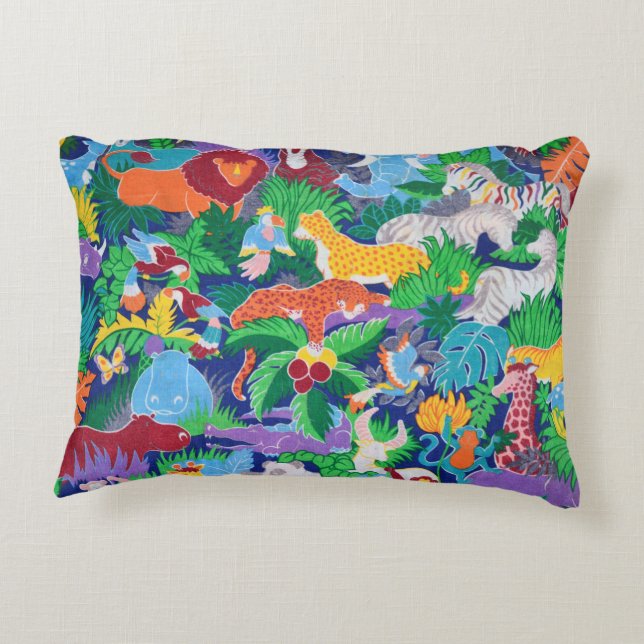 Coussins Décoratifs Animaux Animés de safari (Dos)