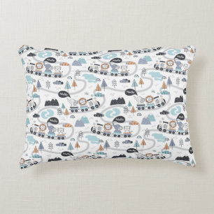 Coussins Décoratifs Animaux de la jungle Train Garçon tout-petit