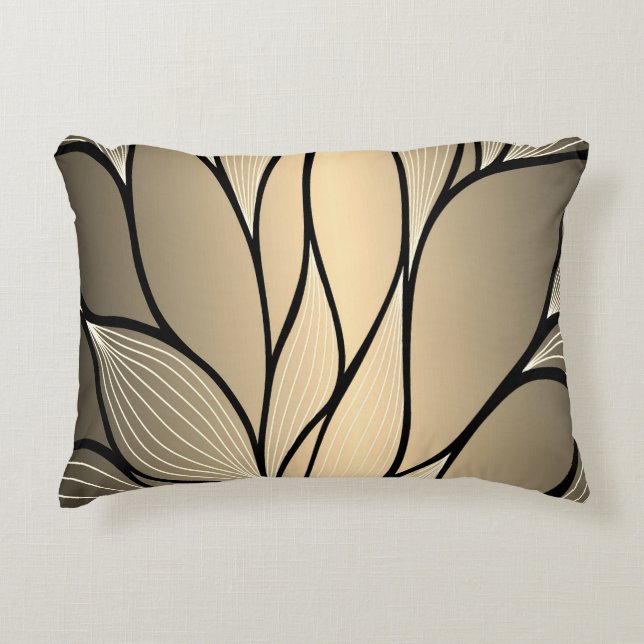 Coussins Décoratifs Antique Gold Creative Leave Motif (Devant)