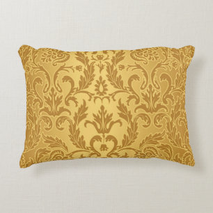 Coussins Décoratifs antique, or, damassé, motif, vintage, floral, chi