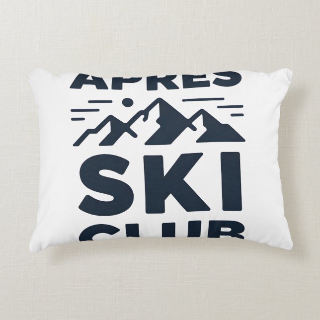 Coussins Décoratifs Apres Ski Club Mountain Logo - Custom Mens Winter  (Devant)