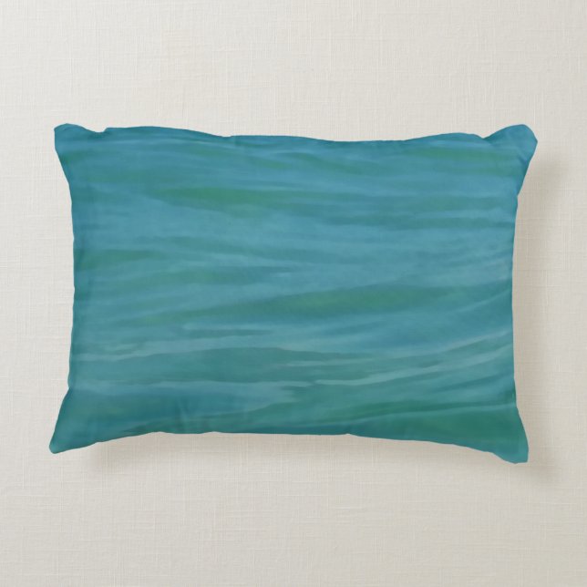 Coussins Décoratifs Aquamarine Waves Beach Thème Tropical Blue Green (Dos)