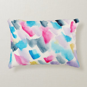 Coussins Décoratifs aquarelle à la main abstraite brosse traits retour