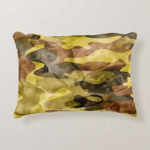 Coussins Décoratifs Aquarelle Abstraite : Teinture de camouflage