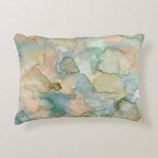 Coussins Décoratifs Aquarelle Abstraite verte Terre