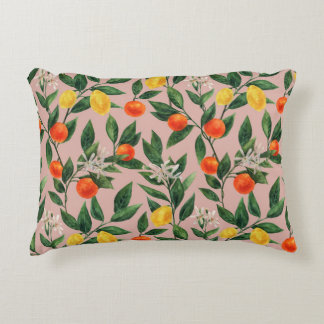 Coussins Décoratifs Aquarelle Agrumes Branches Motif