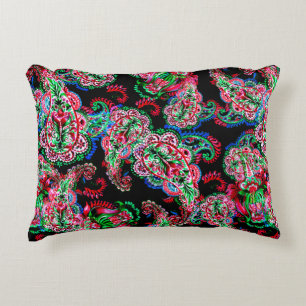 Coussins Décoratifs Aquarelle colorée cachemire illustration florale