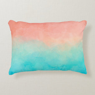 Coussins Décoratifs Aquarelle. Couleurs peintes à la main, bannière te