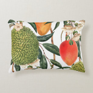 Coussins Décoratifs Aquarelle de durian tropical, motif de mangue.