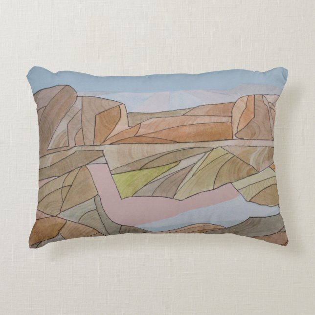 Coussins Décoratifs Aquarelle de plage perdue Imprimer (Devant)