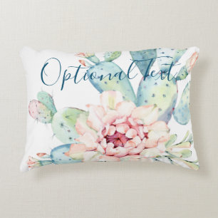 Coussins Décoratifs Aquarelle douce Pastel Blooming Cactus