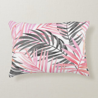 Coussins Décoratifs Aquarelle Feuille rose tropicale