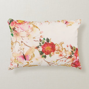 Coussins Décoratifs Aquarelle Fleurie Butterfly Flush Parties scintill