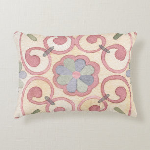 Coussins Décoratifs Aquarelle italienne espagnole Majolica rose