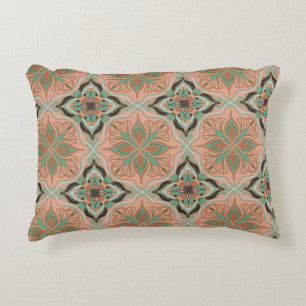 Coussins Décoratifs Aquarelle Marocaine Pink Floral Carrelage