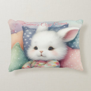 Coussins Décoratifs Aquarelle Moderne Lapin Mignon Personnalisé