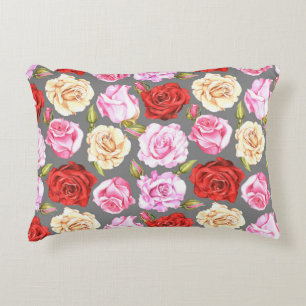 Coussins Décoratifs Aquarelle motif sans couture avec roses. Sans fil