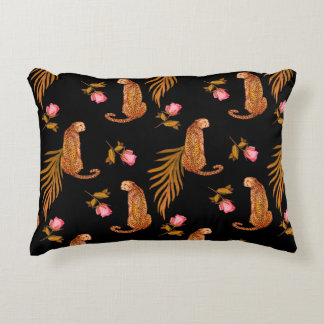 Coussins Décoratifs Aquarelle motif transparent avec guépards