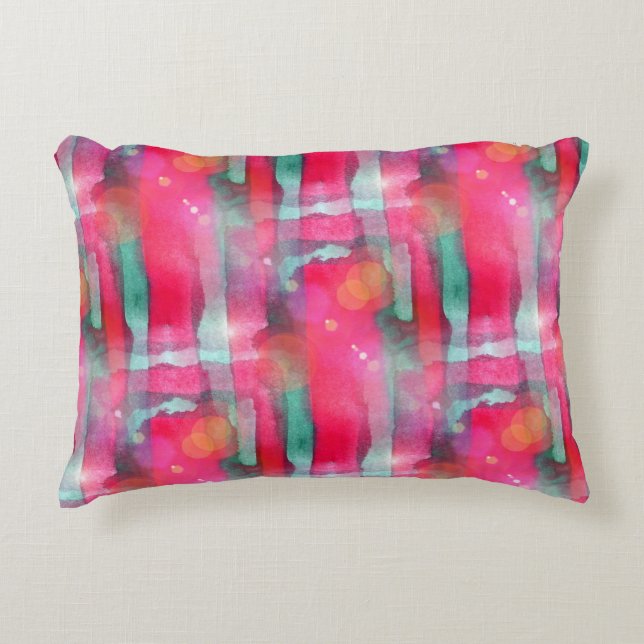 Coussins Décoratifs Aquarelle peinte par résumé d'éclat de Sun (Devant)